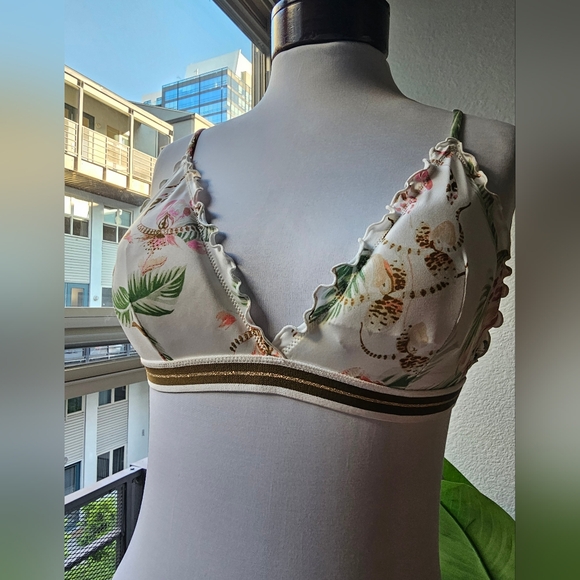 H&M Padded Triangle Bikini Top (14) & Cheeky Bikini Bottom (6) - Tropical Jungle - Picture 3 of 11